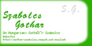 szabolcs gothar business card